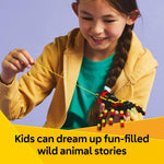 lego creator 3 in 1 wild animals surprising spider toy 31159 - 153-piece rebuildable set for kids ages 7+