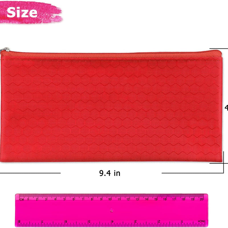 Tamaki 12 Pack Zipper Pouch, Bulk Waterproof Pouch Cases, Multi-Purpose Organizer Bags for Office Supplies, Travel Accessories