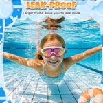 Zoomsnail Kids Swim Goggles 2Pack, Leakproof Anti-fog UV Lens Swimming Goggles for Kids Boys & Girls 3-15