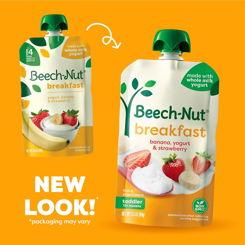 Beech-Nut Toddler Breakfast Food Pouches Variety Pack, 18 Pouches