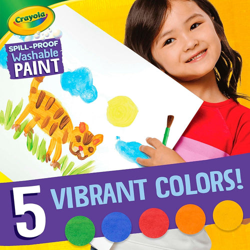 Crayola Spill Proof Paint Set Washable Paint Set for Kids, Arts & Crafts | Teacher School Supplies & Essentials, Arts & Crafts, Toddler Gift, Ages 3+