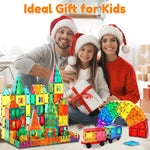 100pcs Magnetic Tiles Magnetic Building Blocks for Toddlers 3 4 5 6 7 Year Old Boys Girls Educational Magnet Blocks Christmas Birthday Gift Toys for Kids Ages 4-8 Sensory Toys 1-3