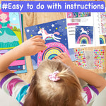 EZCRA Gem Sticker Kit for Kids - 990+ Stickers, 8 Unicorn Princess Themes | Diamond Art Stickers and Gem Craft Set. Mess-Free and DIY Arts and Crafts. Birthday and Holiday Gift for Girls Ages 3-8.