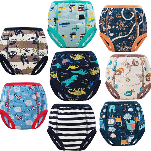 MooMoo Baby Potty Training Pants Cotton Training Underwear for Boy and Girl | OEKO-TEX, Absorbent Layers, Wetness Awareness, Easy Pull-On Fit, Washable & Reusable for Toddler Potty Training