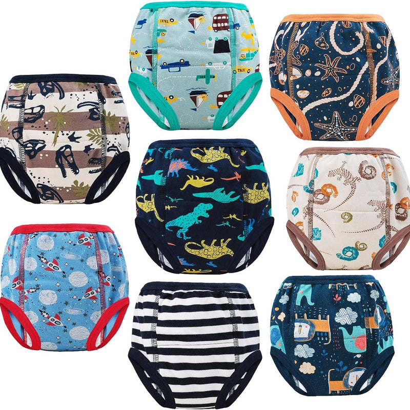 MooMoo Baby Potty Training Pants Cotton Training Underwear for Boy and Girl | OEKO-TEX, Absorbent Layers, Wetness Awareness, Easy Pull-On Fit, Washable & Reusable for Toddler Potty Training