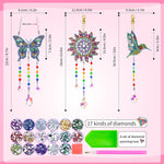 Crafts for Kids Ages 8-12, Birthday Gifts Presents Girls Diamond Art Kits | 6 7 8 9 10 Year Old Girls Gifts, Diamond Painting for Girl Toys Age 5-11 Wind Chimes Crystal Window Suncatcher for Home Decor