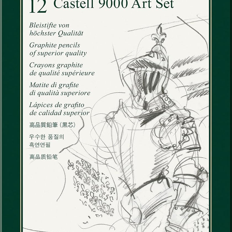 Faber-Castell 9000 Graphite Sketch Pencil Sets Art 8B - 2H set of 12
