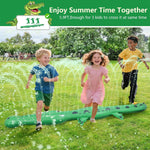 Water Sprinkler for Kids, Large Crocodile Inflatable Sprinkler | Kids Sprinklers for Yard, Outdoor Water Toys Spray Summer Water Play for Boys Girls Dogs Backyard
