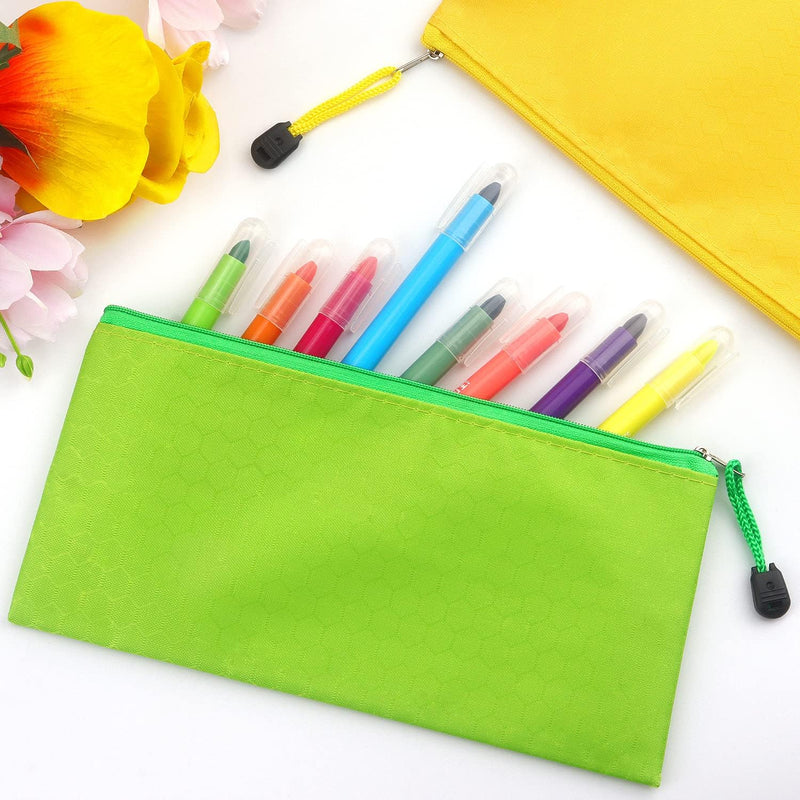Tamaki 12 Pack Zipper Pouch, Bulk Waterproof Pouch Cases, Multi-Purpose Organizer Bags for Office Supplies, Travel Accessories