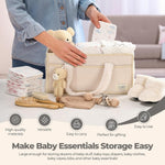 Baby Diaper Caddy Organizer with Handle, Boy & Girl Shower Gift Basket, Portable Diaper Storage Basket Bin for Wipes, Newborn Baby Essentials Registry Search Must Haves, Car Caddy Organizer