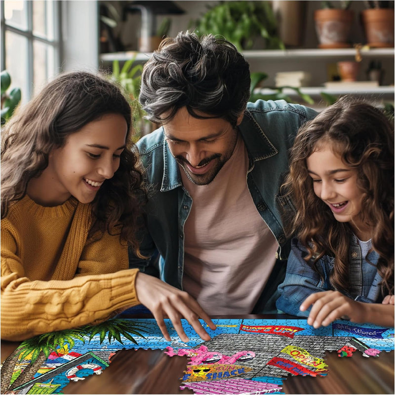 White Mountain 1000 Piece Jigsaw Puzzle Summer Beach Shop Puzzles with Large Pieces Gift for Adults and Family 24"x30" - Surf Shack