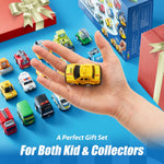 joyin friction powered 18 pcs pull back city cars and trucks toy vehicles set for toddlers and kids