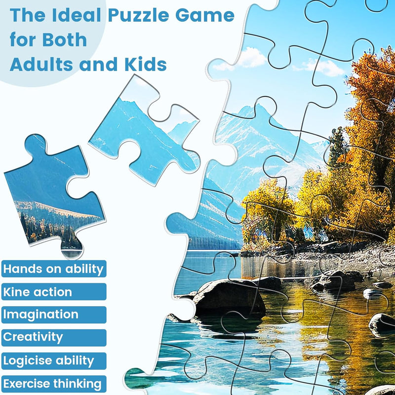 VOLUVOLU 500 Piece Puzzle for Adults, Jigsaw Puzzle,Glacier Park Jigsaw Puzzles 500 Pieces Birthday Party for Family Adults Funny Puzzle