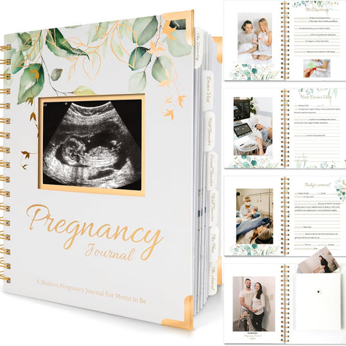 Pregnancy Journal for First Time Moms Gifts - 90 Pages Hardcover (Alpine) | Pregnancy Memory Book, Beautiful & Cute Baby Book Keepsake, Ultrasound Baby Scrapbook, Mom To Be Gift