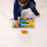 Melissa & Doug Safari Wooden Chunky Puzzle (8 pcs) for Toddlers and Preschoolers, FSC Certified, Ages 2+