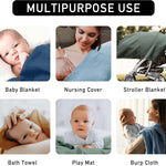 Muslin Swaddle Blankets for Newborn, 3 Pack Breathable Soft Receiving Blanket, Large 38 x 40 inches Swaddle Wrap Burping Clothes, Essentials Infant Shower Items, Toddler Gift (Cute Flower)