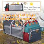 Baby Diaper Bag with Changing Station, Waterproof Diaper Bag Backpack for Moms Dads with USB Charging Port, Baby Shower Gifts, Large Capacity diaper backpack,Red-Green-Blue
