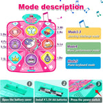 Dance Mat with LED Lights, Adjustable Volume, 5 Game Modes, Portable Music Dance Mat for Kids and Adults