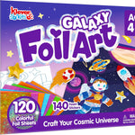 Klever Kits Foil Art Kit for Kids - Arts & Crafts Supplies, Mess Free Coloring, Foil Foam Stickers, Creative Travel Toys, Birthday Gifts for Boys & Girls Ages 4 and Up