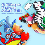 2PCS Baby Books Toys 0-6 Months Infant Tummy Time Sensory Travel Toys | 3 4 5 6 Month Crinkle Touch Feel Busy Soft Book for Babies 0-3-6-12 Month Newborn Essentials Must Haves Boy Girl Shower Gifts