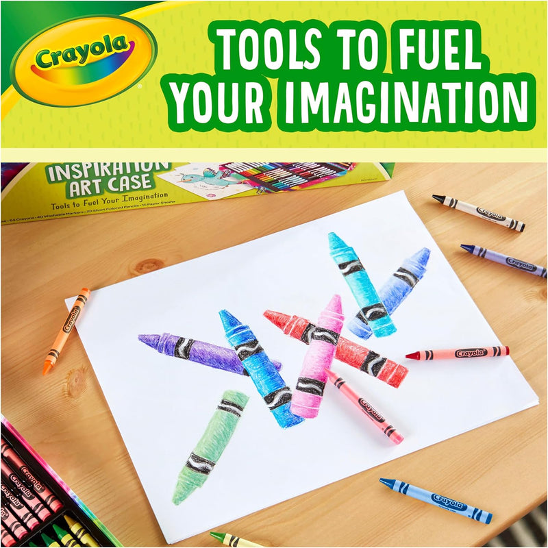 Crayola Inspiration Art Case Coloring Set - Tie-Dye (140ct), Art Supplies Set For Kids, Travel Drawing Kit, Gift for Girls & Boys, Ages 5+ [Amazon Exclusive]