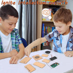 Build Your Own FM Radio Kit for Kids Age 8-12 STEM Toys with Classic Wood Design