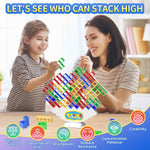 Ziogogco balance stacking blocks game, 48 pieces, ABS material, 4 colors, family and party gift for kids or adults