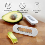 ezpz Baby-Led Weaning Food Cutters (2 pack in Sage) - 6/9 Months + | Food Prep for Infants - Designed by a Pediatric Feeding Specialist