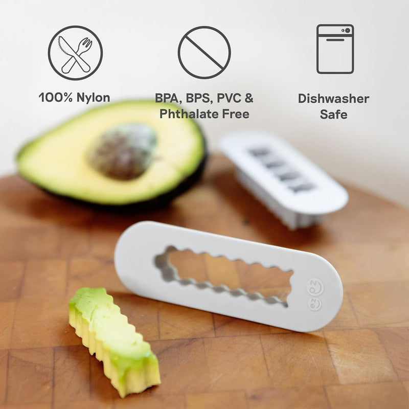 ezpz Baby-Led Weaning Food Cutters (2 pack in Sage) - 6/9 Months + | Food Prep for Infants - Designed by a Pediatric Feeding Specialist