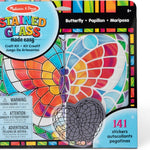 Melissa & Doug Stained Glass Made Easy Activity Kit: Butterfly - 140+ Stickers Kids Sticker Stained Glass Craft Kit; Sun Catchers for Kids Ages 5+
