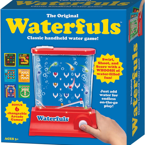 Original Waterfuls Handheld Games, Kids Retro Travel Games, Fidget Toys | Retro Travel Games, Fidget Toys, Water Games, Kids Games, Screen Free, 6 Interchangeable Back Panels