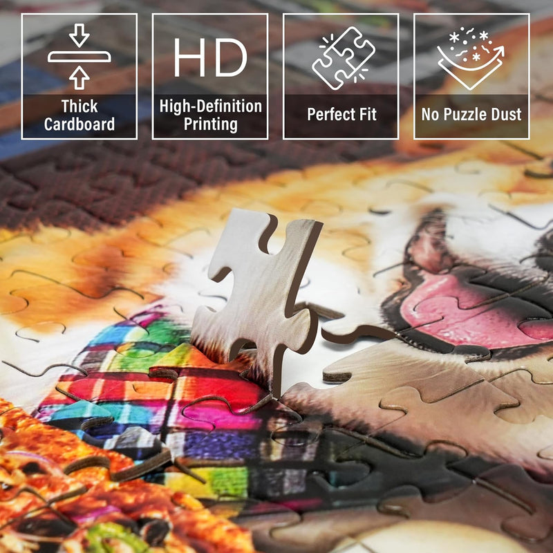 BenBen 500-Piece Adult Jigsaw Puzzle with HD Printing, Dog Theme, Thick Cardboard, Family Game Night