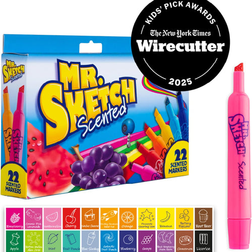 Mr. Sketch Scented Markers, Chisel Tip, Assorted Colors, 22 Count - Fun for Kids, Coloring, Spark Creativity, Arts & Crafts