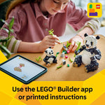 LEGO Creator 3 in 1 Wild Animals Panda Family Building Toy Kit for Kids with 3 Building Options - 31165