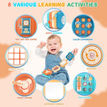 Montessori Busy Board for 1 Year Old Toddler, Travel Toys for Plane Car