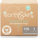 Earth & Eden Sensitive Baby Diapers, Size 3, No Harsh Chemicals, 222 ct | Eco-Conscious, Hypoallergenic, No Harsh Chemicals, Dermatologically Approved