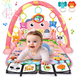 UMIKU Baby Play Mat Tummy Time Mat Gym Girl Activity Center, Pink Dinosaur | Play Mat For Babies Gifts Girl 0-6 6-12 Month, Music & Light Piano Play Gym Newborn Infant Gift, Baby Girl Newborn Essentials