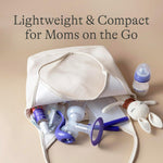 Lansinoh Manual Breast Pump, Breast Feeding Hand Pump with Comfortable Flange, Includes 5oz Baby Bottle with Slow Flow Nipple, Breastfeeding Essentials