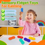 Sensory Fidget Toys For Kids 6 Pack Silicone Worry Stones for Autism & ADHD Calming Down Quiet Figette Classroom Must Have Stress Toys for Anxiety Relief Office Desk Toy Set Easter Basket Stuffer Gift