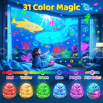 Staryou Sensory Lights Baby Sound Machine Night Light Projector for Kids with Autism, 15 White Noise 3D Films, 31 Colors