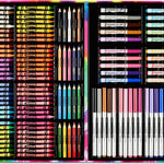 Crayola Inspiration Art Case Coloring Set - Tie-Dye (140ct), Art Supplies Set For Kids, Travel Drawing Kit, Gift for Girls & Boys, Ages 5+ [Amazon Exclusive]