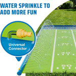 Funscape Kids Triple Water Slides W/ 3 Bodyboards, 1 Inflatable Football | 20Ft Slip and Slides Outdoor Backyard Game W/ Sprinkler, Outside Lawn Yard Water Toy, Summer Party Gift Boys Girs Family
