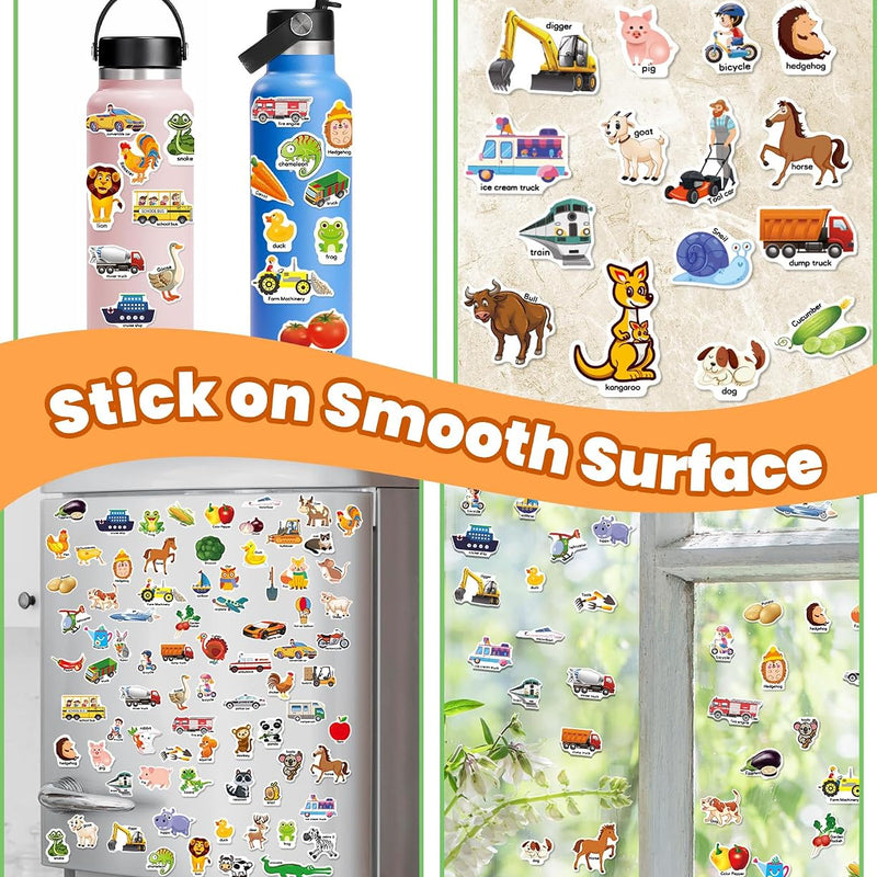 Walenced Reusable Sticker Book for Toddlers, Stickers for Kids, Toddler Toy | Toddler Craft Activities, Toddler Travel Toys, Boy Girl Birthday Gifts, Airplane Travel & Road Trip Essentials Kids