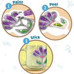 Imagimake DIY Jelly Stickers - Flowers & Butterflies, 10 Stickers, Art Kit | Paint, Peel & Stick Painting Activity for Kids, Birthday Gift for Boys & Girls Ages 3,4,5,6,7 Years Old