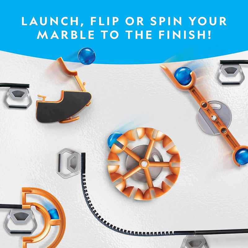 National Geographic Magnetic Marble Run: 75-Piece STEM Building Set for Kids & Adults with Magnetic Track