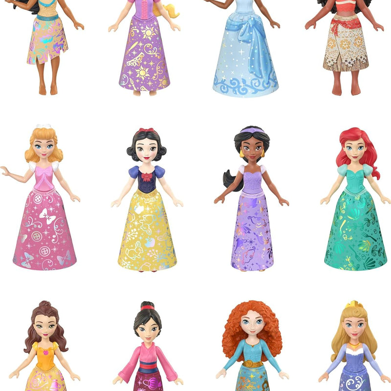Mattel Disney Princess Toys, Ultimate Princess Pack with 12 Small Posable Dolls in Signature Outfits, Collectibles Inspired by Disney Movies (Amazon Exclusive)