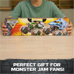 Official 1:64 scale Monster Jam, All Stars 4-pack with Grave Digger, Megalodon, Dalmatian and El Toro Loco for kids aged 3 and up