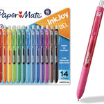 Paper Mate InkJoy Gel Pens, Assorted, Medium Point (0.7mm), 14 Count - Smooth Writing, Back to School, Teacher Supplies, Journaling, Note-Taking, Doodling