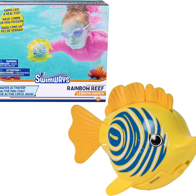 SwimWays Rainbow Reef Shark Water-Activated Pool Toy for Ages 5+ | Realistic Swimming Patterns Inspire Imaginative Play, Toy Supports Swimming Skills, Coordination, and Competitive Games