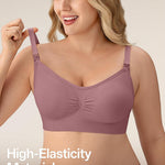 Angelhood Women Nursing Bras for Breastfeeding 5 Pack, Maternity Sleep Bra | Seamless Pregnancy Full Bust Bralettes with Extenders, Wireless V Neck Bralette, Ultra Comfort Postpartum Essentials Bra Pack